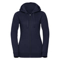 Indigo Melange - Front - Russell Womens-Ladies Authentic Zipped Hoodie