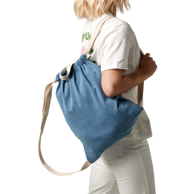 Light Denim - Back - Bagbase Denim Gymsac