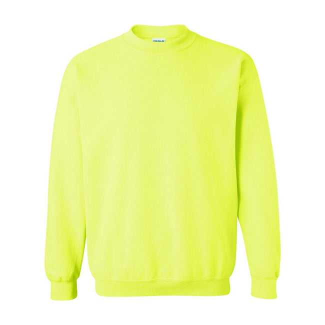 Safety Green - Front - Gildan Heavy Blend Unisex Adult Crewneck Sweatshirt