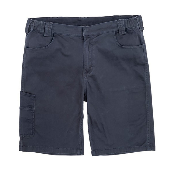 Navy Blue - Front - Result Mens Workguard Slim Chino Shorts