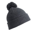 Grey - Front - Result Womens-Ladies Winter Essentials Pom Pom Beanie