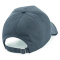 Graphite Grey-Black - Back - Beechfield Adults Unisex Authentic 5 Panel Piped Peak Cap