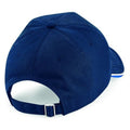 French Navy-Bright Royal-White - Back - Beechfield Adults Unisex Authentic 5 Panel Piped Peak Cap