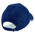 French Navy-White - Back - Beechfield Adults Unisex Authentic 5 Panel Piped Peak Cap