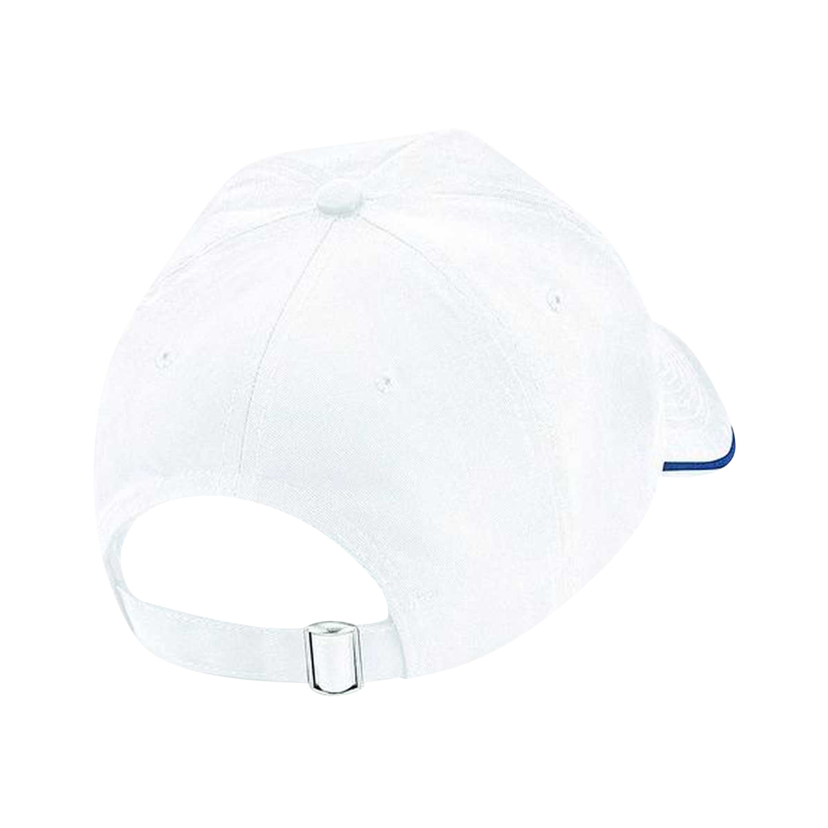 White-French Navy - Back - Beechfield Adults Unisex Authentic 5 Panel Piped Peak Cap
