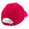 Classic Red-Black-White - Back - Beechfield Adults Unisex Authentic 5 Panel Piped Peak Cap
