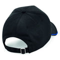 Black-Bright Royal - Back - Beechfield Adults Unisex Authentic 5 Panel Piped Peak Cap