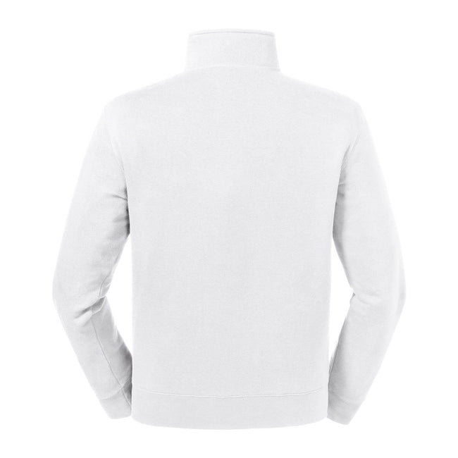 White - Back - Russell Mens Authentic Quarter Zip Sweatshirt