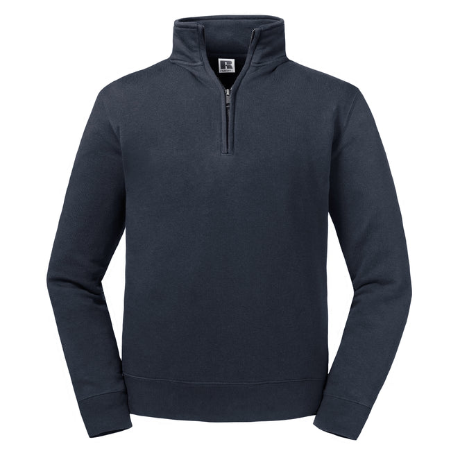 Convoy Grey - Side - Russell Mens Authentic Quarter Zip Sweatshirt