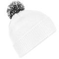 White-Black - Front - Beechfield Adults Unisex Snowstar Beanie