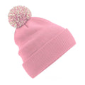 Dusky Pink-Off White - Front - Beechfield Adults Unisex Snowstar Beanie