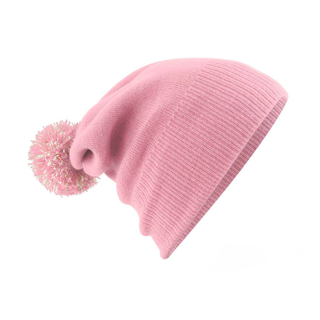 Dusky Pink-Off White - Back - Beechfield Adults Unisex Snowstar Beanie