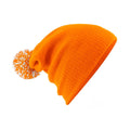 Orange-White - Back - Beechfield Adults Unisex Snowstar Beanie