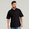 Black - Back - Ultimate Adults Unisex 50-50 Pique Polo