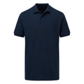 Navy Blue - Front - Ultimate Adults Unisex 50-50 Pique Polo