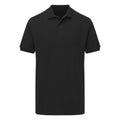 Black - Front - Ultimate Adults Unisex 50-50 Pique Polo