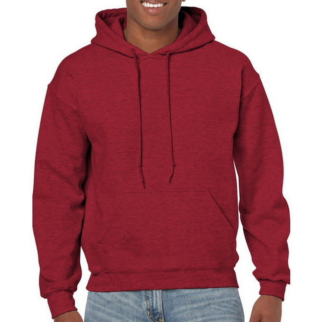 Antique Cherry Red - Side - Gildan Heavy Blend Adult Unisex Hooded Sweatshirt - Hoodie