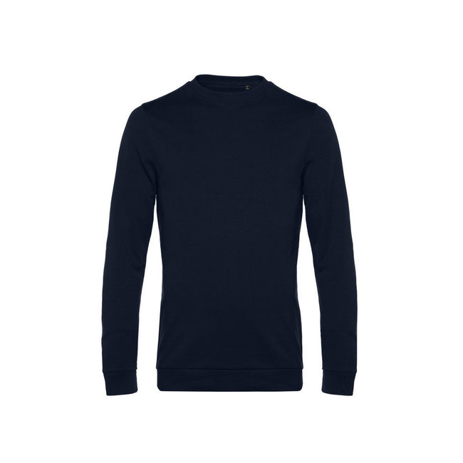 Navy Blue - Front - B&C Mens Set In Sweatshirt