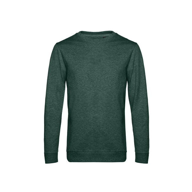 Heather Dark Green - Front - B&C Mens Set In Sweatshirt