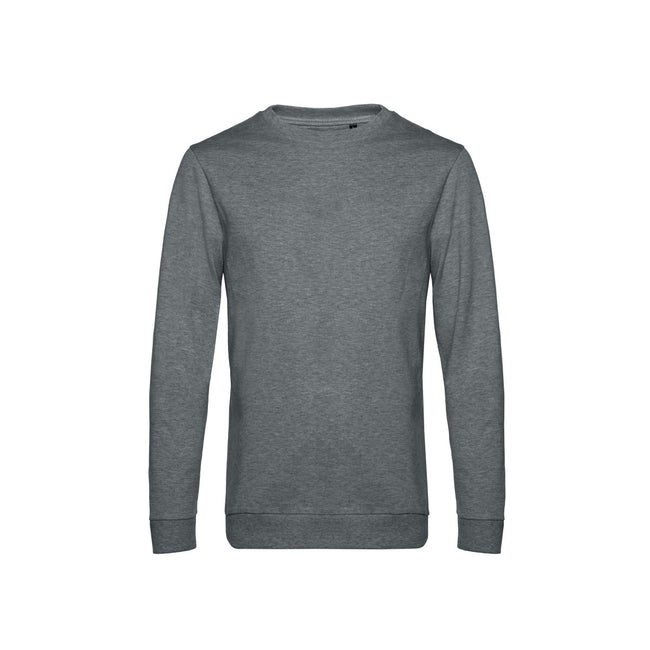 Heather Mid Grey - Front - B&C Mens Set In Sweatshirt