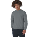 Heather Mid Grey - Back - B&C Mens Set In Sweatshirt