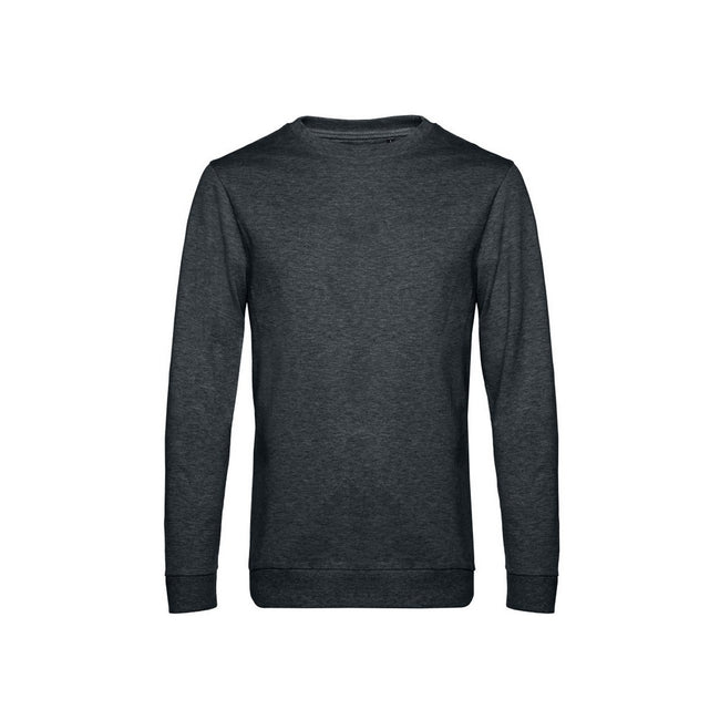 Heather Asphalt - Front - B&C Mens Set In Sweatshirt