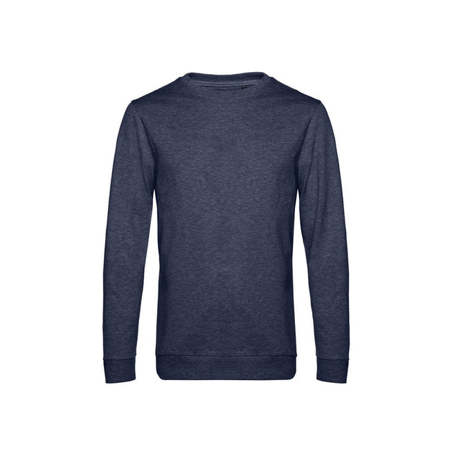 Heather Navy - Front - B&C Mens Set In Sweatshirt