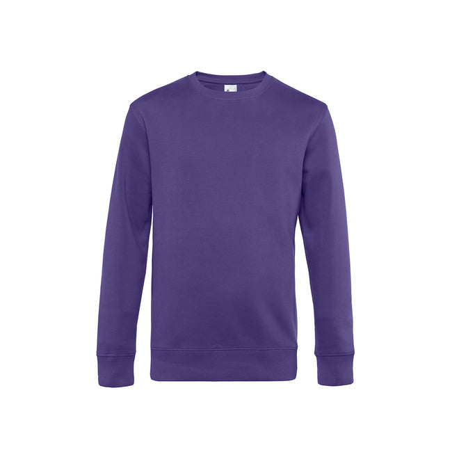 Radiant Purple - Front - B&C Mens King Crew Neck Sweater