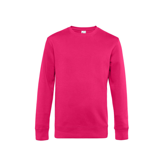 Magenta Pink - Front - B&C Mens King Crew Neck Sweater