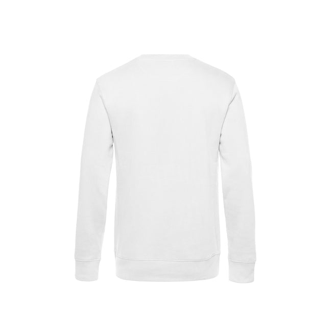 White - Back - B&C Mens King Crew Neck Sweater