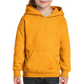 Gold - Back - Gildan Heavy Blend Childrens Unisex Hooded Sweatshirt Top - Hoodie