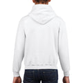 White - Back - Gildan Heavy Blend Childrens Unisex Hooded Sweatshirt Top - Hoodie