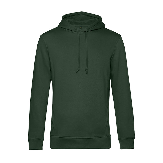 Forest Green - Front - B&C Mens Organic Hooded Sweater