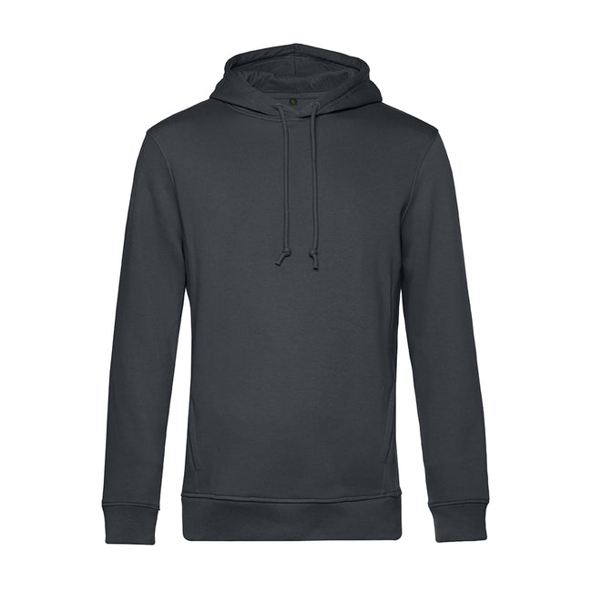 Asphalt - Front - B&C Mens Organic Hooded Sweater