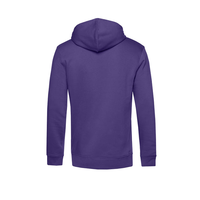 Radiant Purple - Back - B&C Mens Organic Hooded Sweater