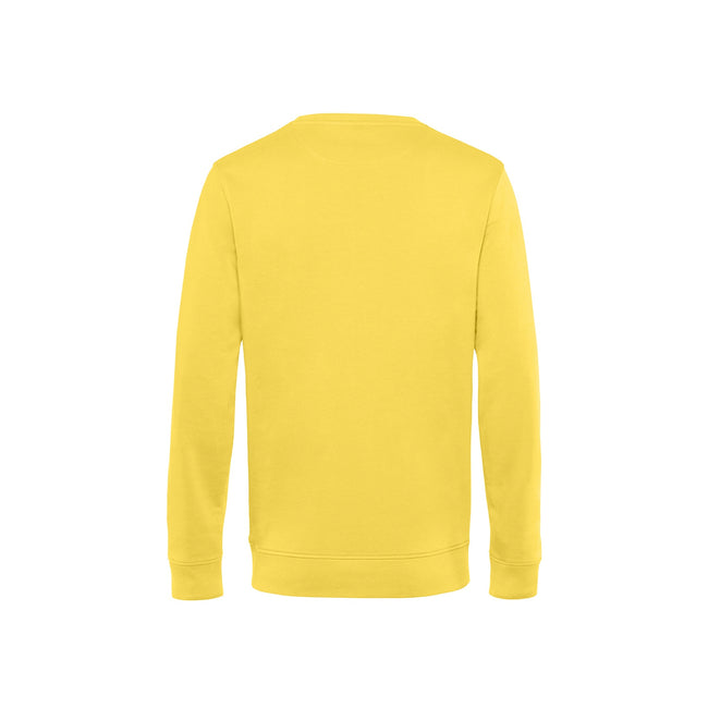 Yellow Fizz - Back - B&C Mens Organic Crew Neck Sweat