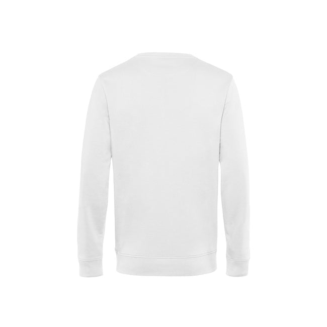 White - Back - B&C Mens Organic Crew Neck Sweat