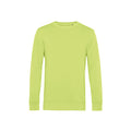 Lime - Front - B&C Mens Organic Crew Neck Sweat