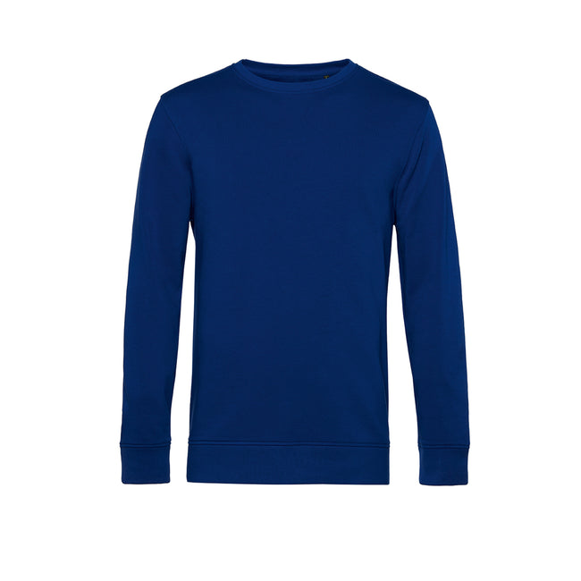 Royal Blue - Front - B&C Mens Organic Crew Neck Sweat