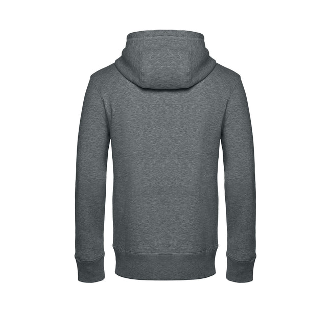 Heather Mid Grey - Back - B&C Mens King Zipped Hooded Sweat