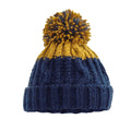 Oxford Navy-Mustard - Back - Beechfield Unisex Adult Apres Beanie