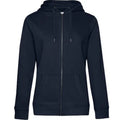 Navy - Front - B&C Womens-Ladies Queen Hoodie