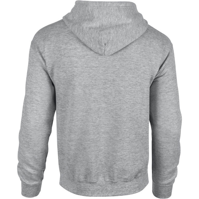 Sport Grey - Back - Gildan Heavy Blend Unisex Adult Full Zip Hooded Sweatshirt Top