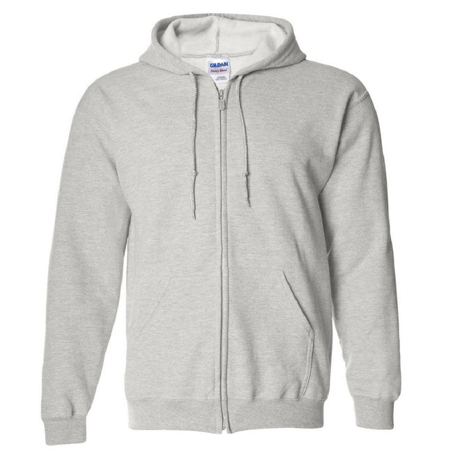 White - Lifestyle - Gildan Heavy Blend Unisex Adult Full Zip Hooded Sweatshirt Top
