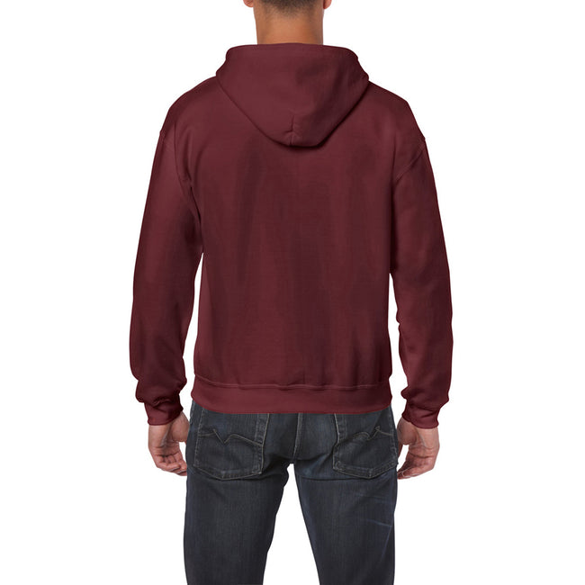 Maroon - Pack Shot - Gildan Heavy Blend Unisex Adult Full Zip Hooded Sweatshirt Top