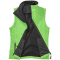 Vivid Green-Black - Front - Result Womens-Ladies Softshell Body Warmer