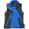 Navy-Royal Blue - Front - Result Womens-Ladies Softshell Body Warmer