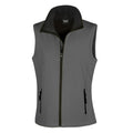 Charcoal Grey-Black - Front - Result Womens-Ladies Softshell Body Warmer