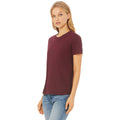 Maroon - Side - Bella + Canvas Womens-Ladies Jersey Short-Sleeved T-Shirt