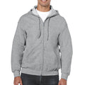 Sport Grey - Back - Gildan Heavy Blend Unisex Childrens Full Zip Hooded Sweatshirt - Hoodie